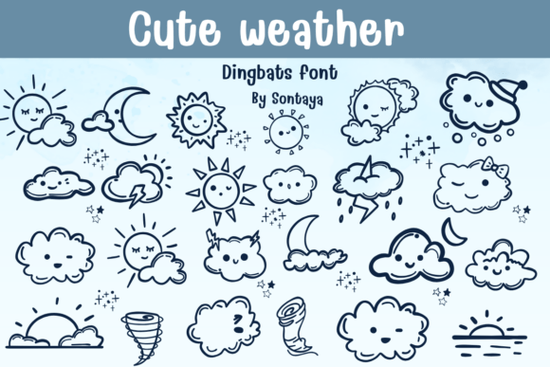 Cute Weather Font